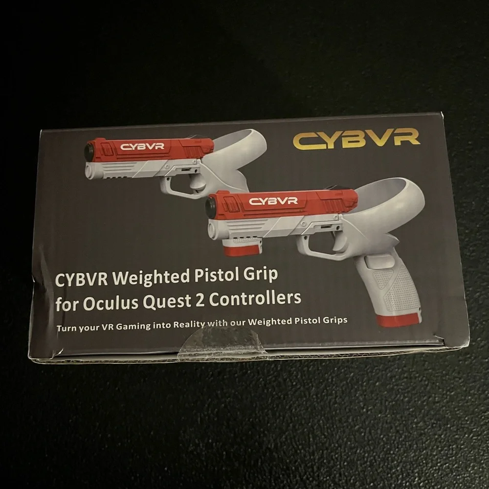 CYBVR WEIGHTED PISTOL GRIP FOR OCULUS QUEST 2 CONTROLLERS.